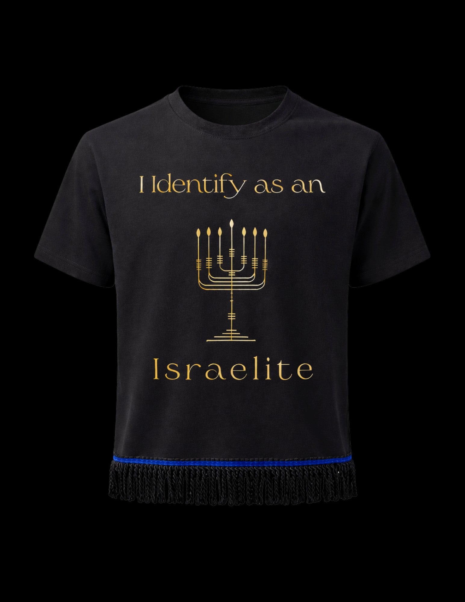 Black & Gold - Premium T-shirt (with fringes)