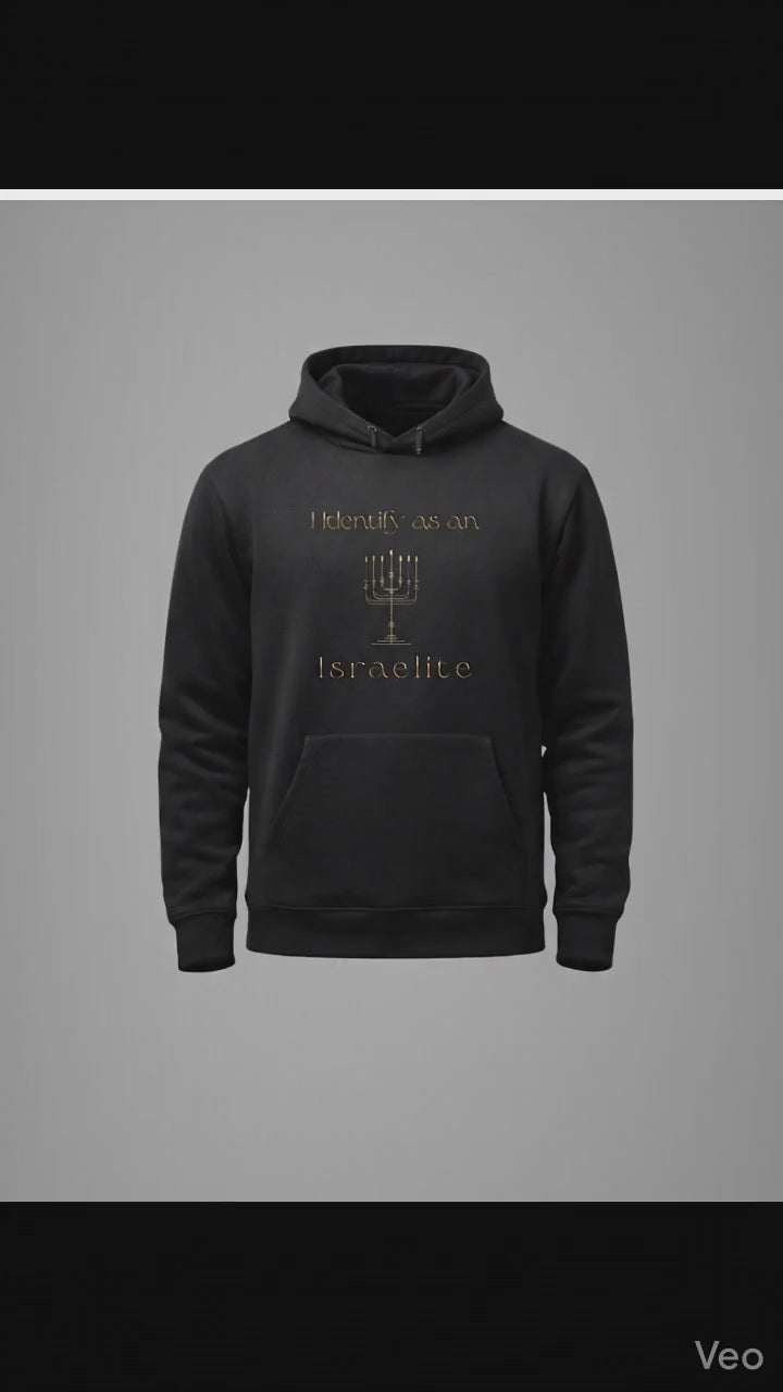 Metallic gold lettering on Black hoodie