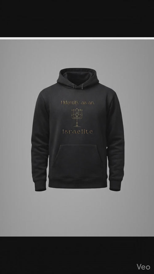 Metallic gold lettering on Black hoodie
